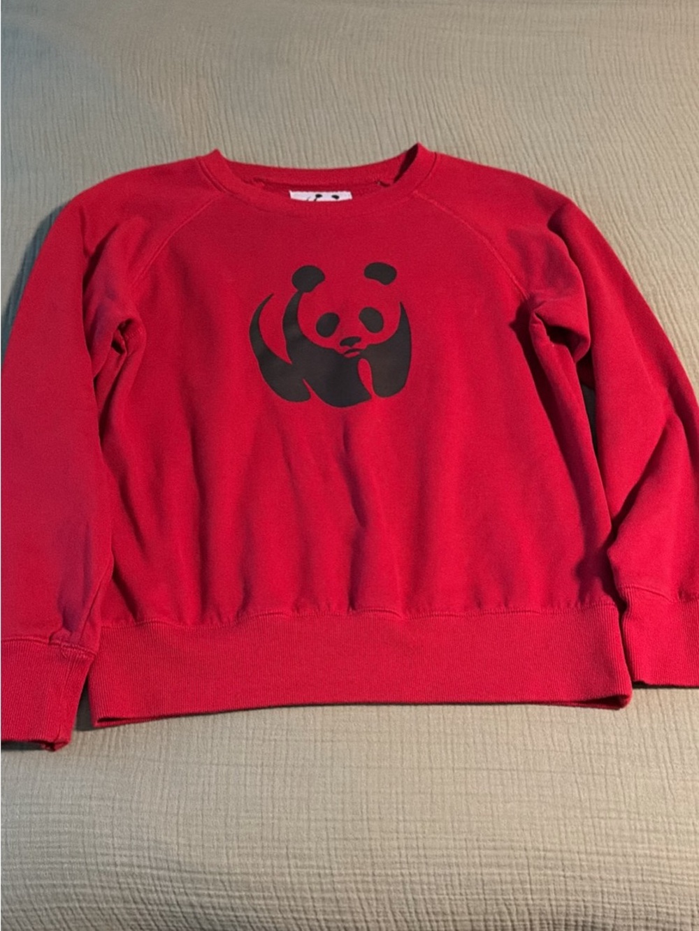 World Wildlife Red Sweatshirt with Panda Graphic